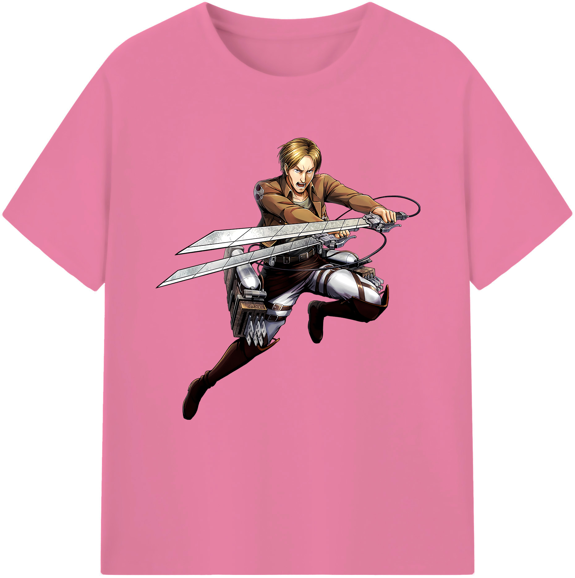 （画像用） 進撃の巨人 Attack on Titan 綿100％半袖Tシャツ（フロントプリント）